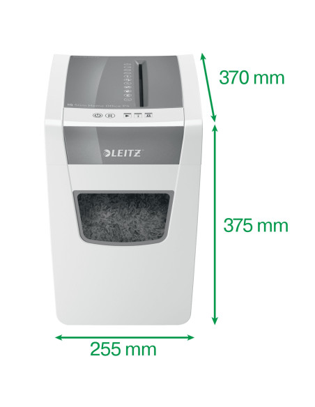 Leitz IQ Slim Office P-4 triturador de papel Corte cruzado 58 dB 22 cm Blanco