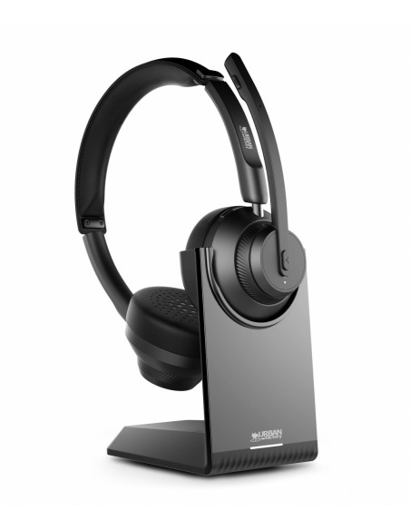 Urban Factory MOVEE PRO Auriculares Inalámbrico Diadema Juego USB Tipo C Bluetooth Base de carga Negro
