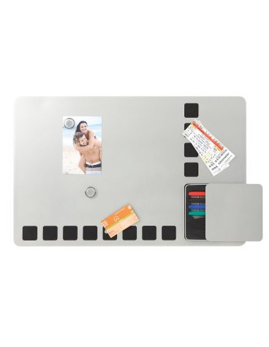 Rexel Combo plata pizarra+tablero+kit escritura 610x390mm