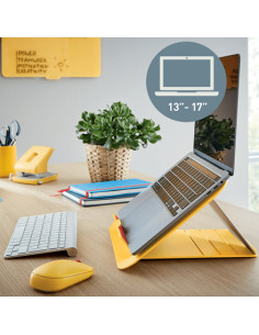 Leitz Ergo Cosy Soporte para ordenador portátil Amarillo 43,2 cm (17") 2