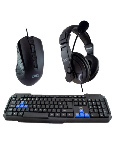 3GO COMBODRILEH2 teclado Ratón incluido Juego USB QWERTY Negro