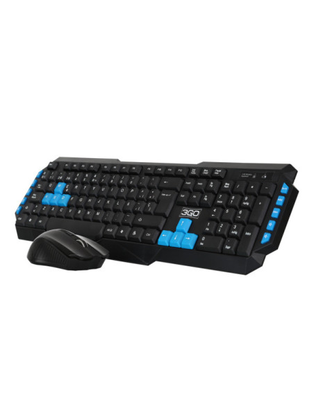 3GO COMBODRILEH2 teclado Ratón incluido Juego USB QWERTY Negro