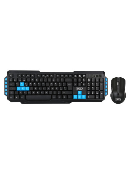 3GO COMBODRILEH2 teclado Ratón incluido Juego USB QWERTY Negro