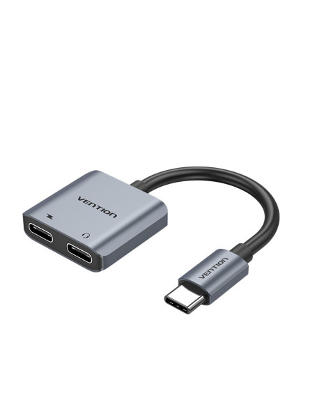 Vention Conversor USB Tipo-C BGZHA  USB Tipo-C Macho - 2x USB Tipo-C Hembra (Audio y Carga)