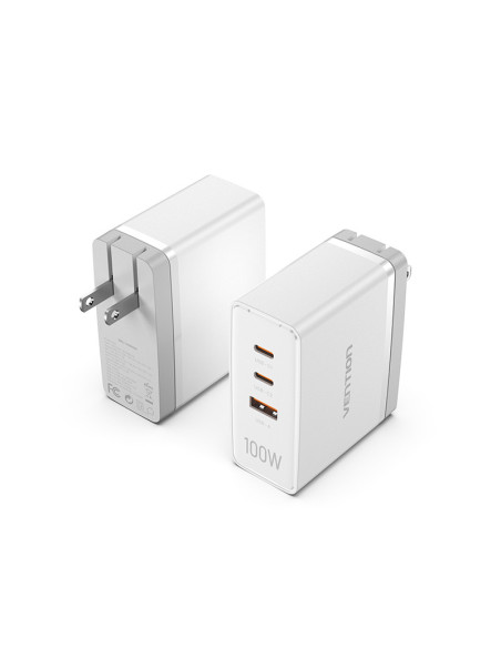 Vention Cargador de Pared FEGW0-EU  2xUSB Tipo-C  1xUSB  100W