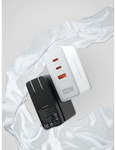 Vention Cargador de Pared FEGW0-EU  2xUSB Tipo-C  1xUSB  100W