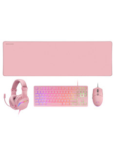 Mars Gaming MCP-RGB3, Pack Gaming Teclado Fixed RGB + Ratón Gaming RGB Flow 3200 DPI + Auriculares Over-Ear RGB + Alfombrilla