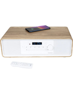Thomson MIC301IBT sistema de audio para el hogar Microcadena de música para uso doméstico 10 W Blanco, Madera