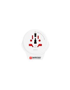 Skross 1.500266 adaptador de enchufe eléctrico Tipo F Universal Blanco