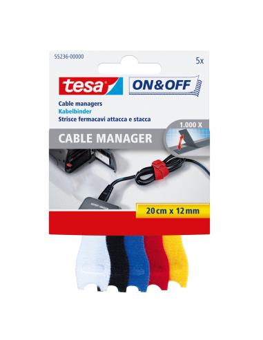TESA On & Off presilla Negro, Azul, Rojo, Blanco, Amarillo 5 pieza(s)