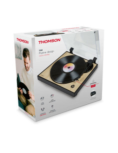 Thomson TT300 tocadisco Tocadiscos de tracción por correa Negro, Amarillo 2