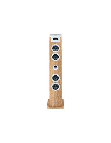 Thomson DS121CD sistema de audio para el hogar Torre de sonido para uso doméstico 10 W Blanco, Madera