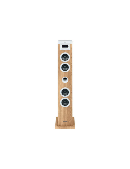 Thomson DS121CD sistema de audio para el hogar Torre de sonido para uso doméstico 10 W Blanco, Madera