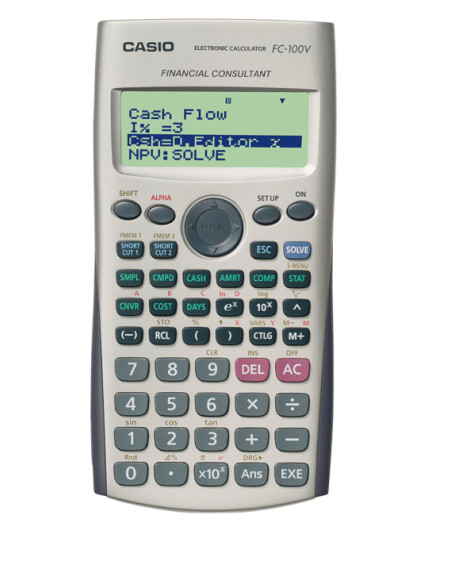 Casio FC-100V calculadora Bolsillo Calculadora financiera Gris