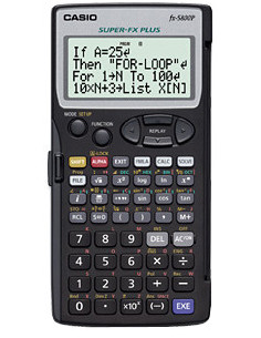 Casio FX-5800P calculadora Bolsillo Calculadora científica Negro