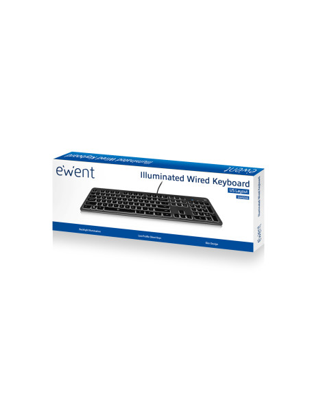 Ewent EW3268 teclado Universal USB QWERTY Italiano Negro