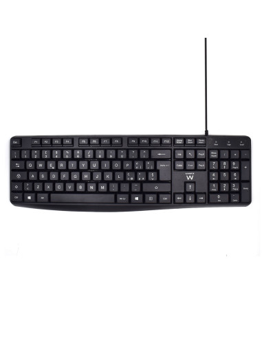 Ewent EW3000 teclado Oficina USB QWERTY Italiano Negro