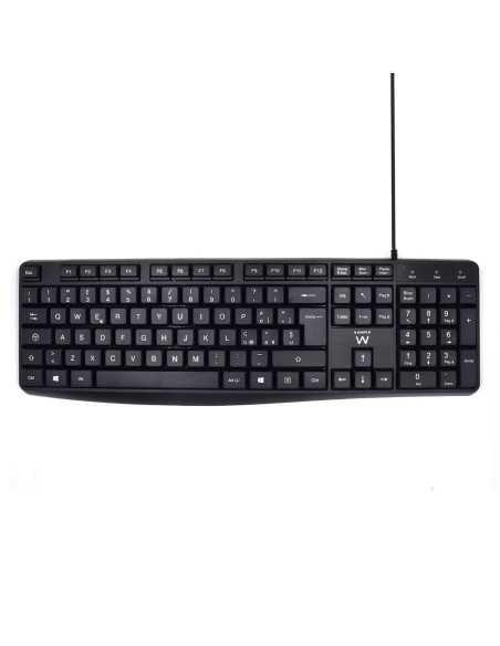 Ewent EW3000 teclado Oficina USB QWERTY Italiano Negro