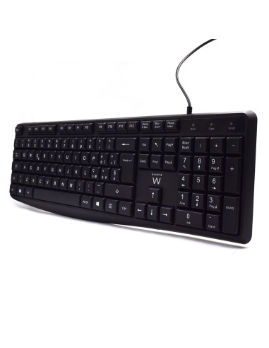 Ewent EW3000 teclado Oficina USB QWERTY Italiano Negro