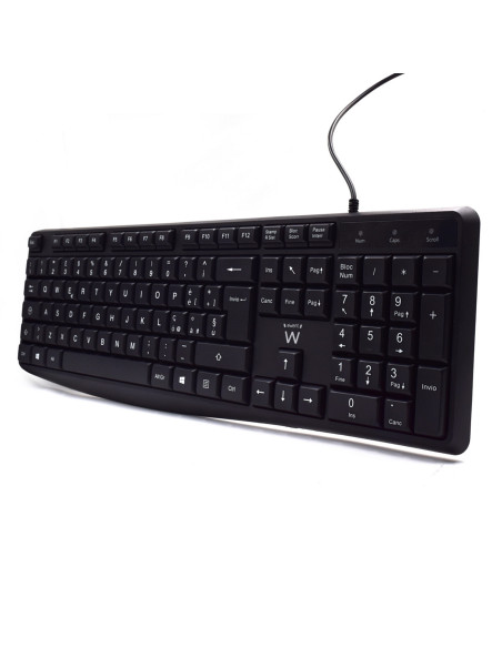 Ewent EW3000 teclado Oficina USB QWERTY Italiano Negro