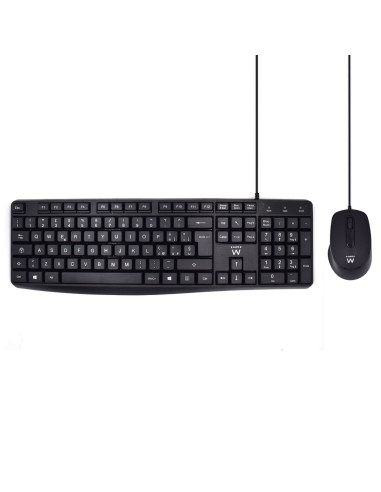 Ewent EW3005 teclado Ratón incluido Oficina USB QWERTY Italiano Negro