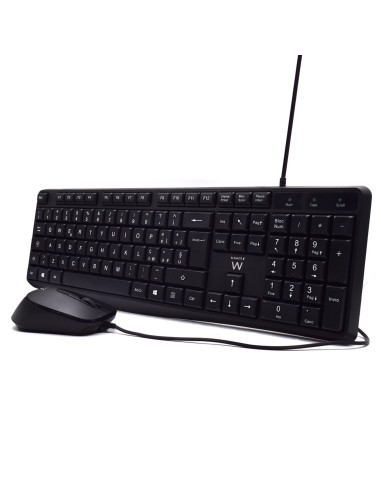 Ewent EW3005 teclado Ratón incluido Oficina USB QWERTY Italiano Negro