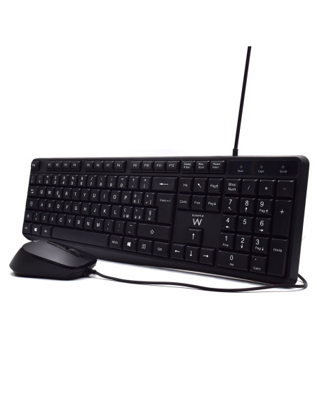 Ewent EW3005 teclado Ratón incluido Oficina USB QWERTY Italiano Negro