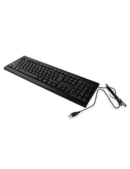Ewent EW3190 teclado Universal USB QWERTY Internacional de EE.UU. Negro