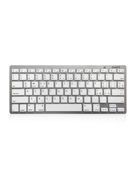 Ewent EW3160 teclado para móvil Italiano Bluetooth Plata, Blanco