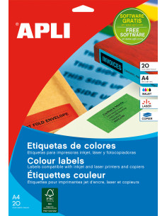APLI 12993 etiqueta de impresora Rojo Etiqueta para impresora autoadhesiva
