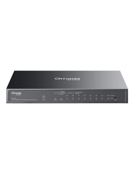 TP-Link Omada ES210GP switch Gestionado L2 Gigabit Ethernet (10 100 1000) Energía sobre Ethernet (PoE) DIN rail Negro