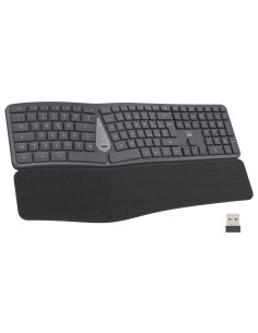 Ewent EW3290 teclado Universal RF inalámbrica + USB QWERTY Español Negro, Gris