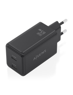 AISENS Cargador GaN 65W, 2xUSB-C PD3.0 QC4.0, Negro 2