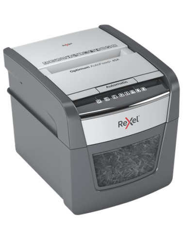 Rexel AutoFeed 45X triturador de papel Corte cruzado 55 dB Negro, Plata