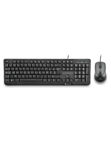NGS Cocoa Kit, AZERTY, FR teclado Ratón incluido Universal USB Francés Negro