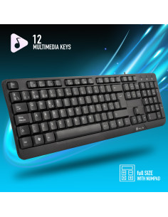 NGS FunkyV3, QWERTY, IT teclado Hogar USB Italiano Negro 2