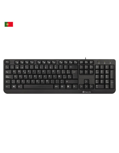NGS FunkyV3, QWERTY, PT teclado Hogar USB Portugués Negro