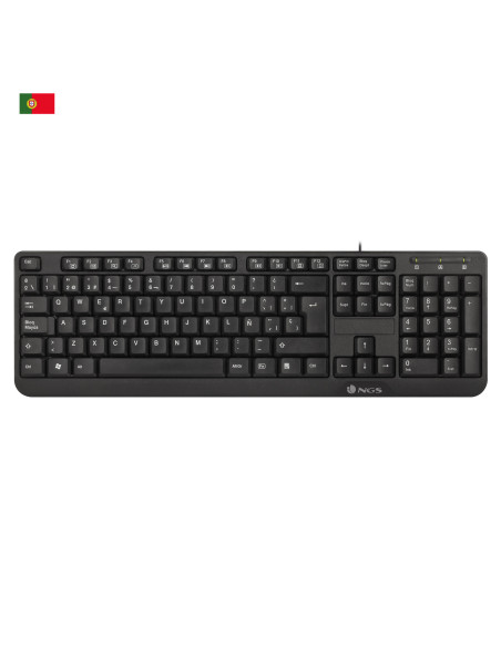 NGS FunkyV3, QWERTY, PT teclado Hogar USB Portugués Negro