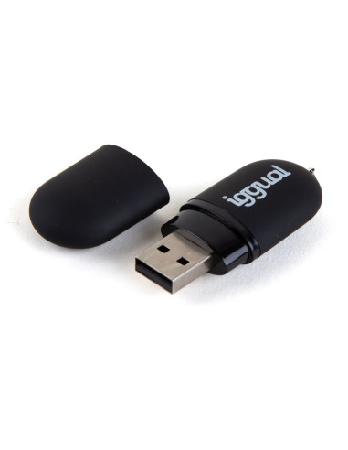 iggual Lápiz USB 2.0 16GB PEN16 negro con tapa