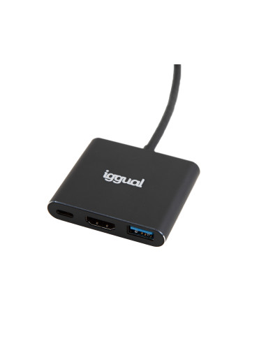iggual Hub tipo C 3 en 1 HDMI USB3.0 PD100W