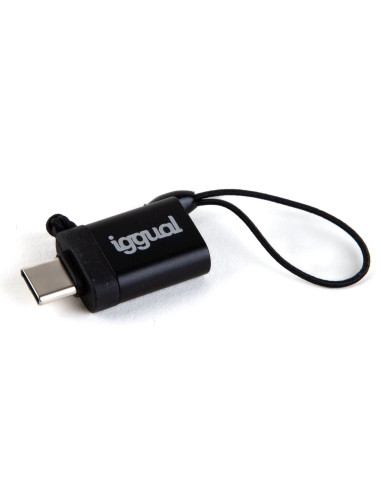 iggual Adaptador USB OTG tipo C a USB-A 3.1 negro
