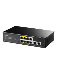 Cudy GS1010P switch Gigabit Ethernet (10 100 1000) Energía sobre Ethernet (PoE) Montaje en pared escritorio Negro 2