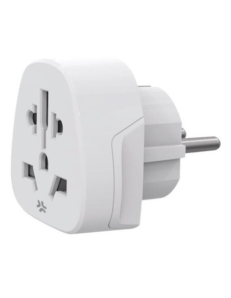 Celly TRAVELADAPTER adaptador de enchufe eléctrico Tipo F Universal Blanco