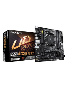 GIGABYTE B550M DS3H AC R2 Placa base - Procesadores AMD Ryzen 5000, VRM de 5+3 fases, hasta 4733 MHz DDR4 (O.C.), 1x M.2 PCIe