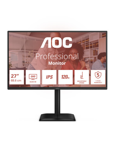 AOC E4 Q27E4U pantalla para PC 68,6 cm (27") 2560 x 1440 Pixeles Quad HD LED Negro