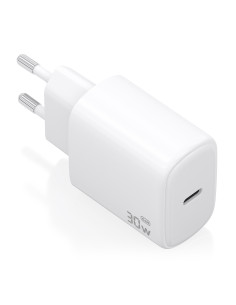 AISENS Cargador GaN 30W, 1xUSB-C PD3.0, Blanco