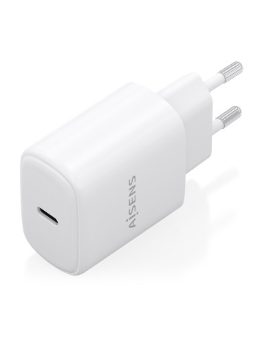 AISENS Cargador GaN 30W, 1xUSB-C PD3.0, Blanco