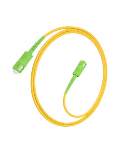 AISENS Cable Fibra Óptica Latiguillo G657A2 3.0 9 125 SMF Simplex CPR DCA LSZH, SC APC-SC APC, Amarillo, 2.0m 2