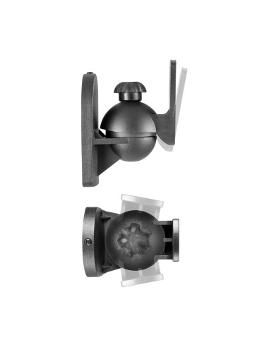 AISENS Soporte Universal De Pared Giratorio E Inclinable Para Altavoces, Negro