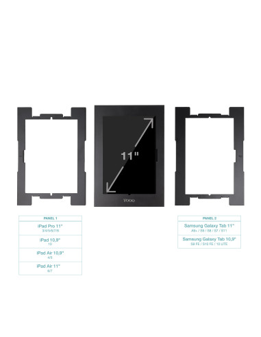 TooQ Marco Antirrobo para Tablets de 11”, Negro